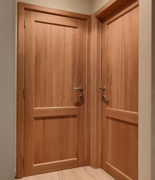 Portes intérieures en chêne 2 panneaux Jodoigne & Brabant Wallon